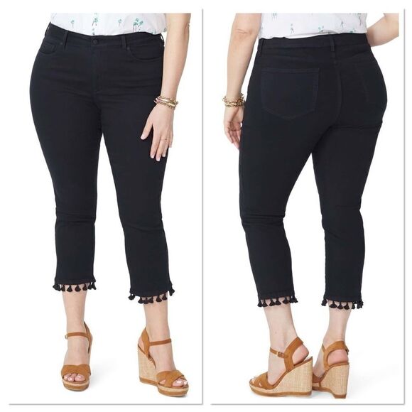 NYDJ Sheri Tassel Hem Ankle Slim Jeans E12 - Picture 1 of 4
